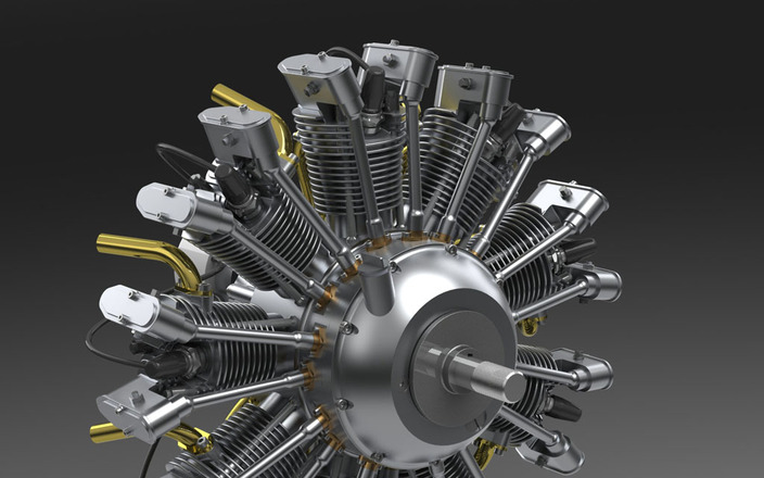 Olsryd 9 cylinder Radial Engine