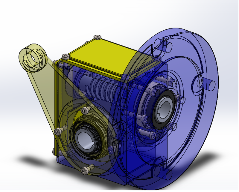 Right angle hollow shaft gear box 3D CAD Model Library GrabCAD