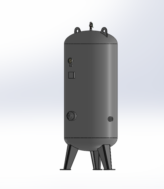 Air Tank 1000L 3D CAD Model Library GrabCAD