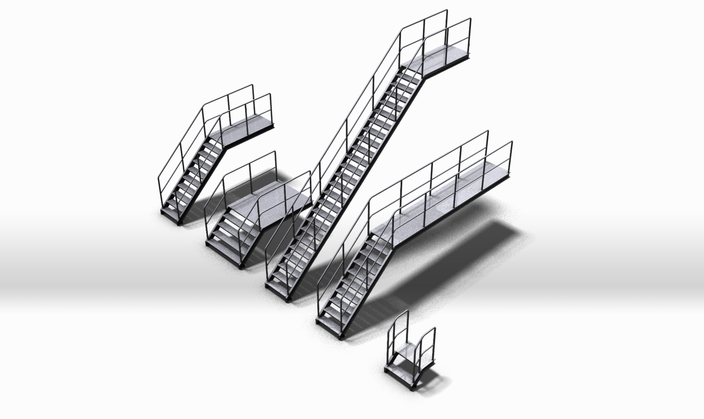 Stairs with platforms