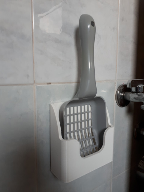 kitty litter scoop holder