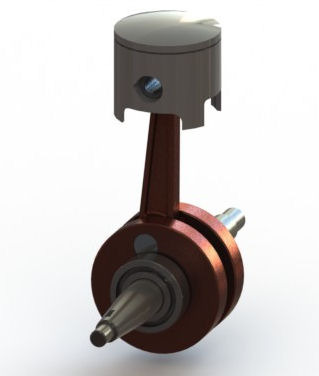 2-Stroke Piston+Crankshaft