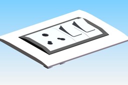 ELECTRICAL WALL PLATE WITH SWITCH AND SOCKET