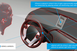 Konica Minolta iPhone dock for Toyota Prius