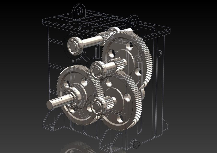 Speed Increaser Gearbox 3D CAD Model Library GrabCAD