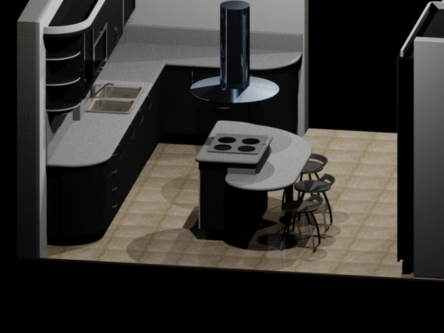 Kitchen Black and Grey