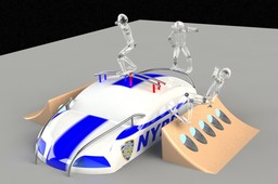 Police Car ARC skateable art