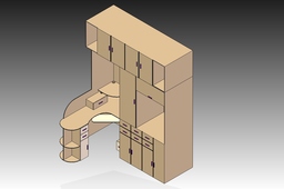 Corner Table with wall furniture