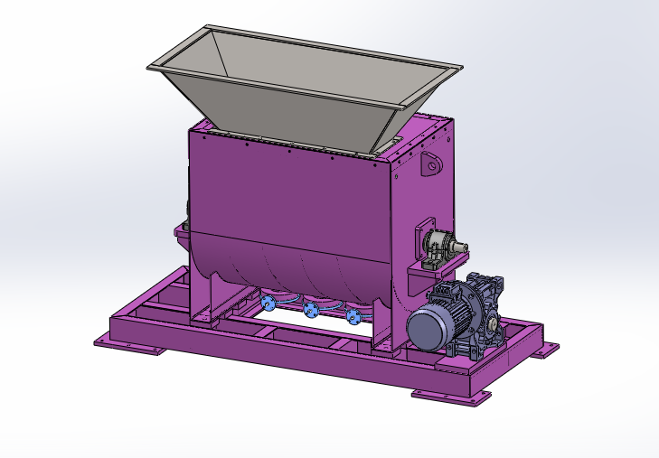 Ribbon Mixer 3D CAD Model Library GrabCAD