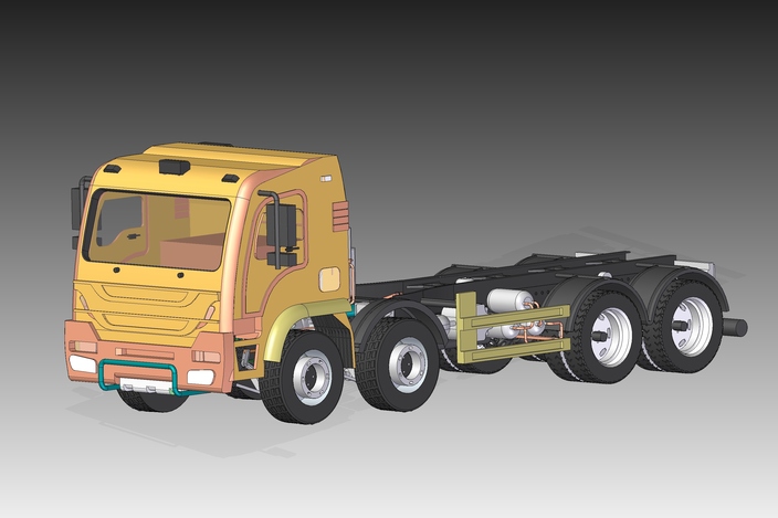 8x4 Construction and Mining Truck SolidEdge