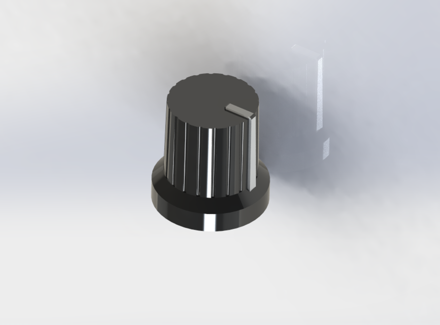 Potentiometer with Turn Knob 3D CAD Model Library GrabCAD