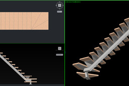 Partial Middle stringer stairs