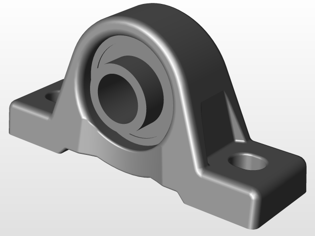 UCP 204 bearig unit 3D CAD Model Library GrabCAD