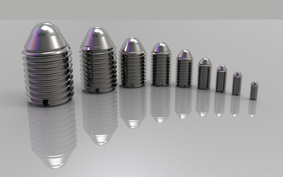 METRIC BALL SPRING PLUNGER 3D CAD Model Library GrabCAD