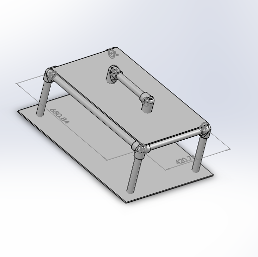 PVC Pipe box frame 3D CAD Model Library GrabCAD