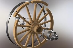 Conestoga Wagon-Front wheel