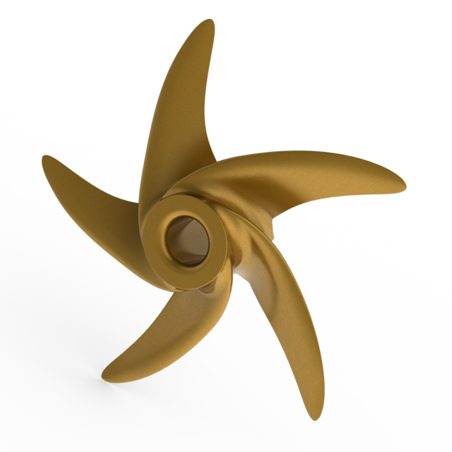 five fins ship propeller