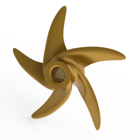 five fins ship propeller