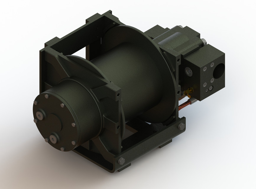 Winch 3D CAD Model Library GrabCAD