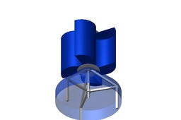 Simple Savonius wind turbine of 4 wings