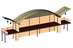 Aluminum double deck tent design strucutres