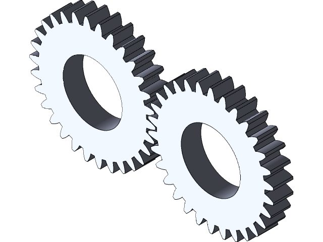 Spur gear simulation in solidworks