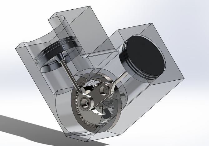 Engine V Twin Linear
