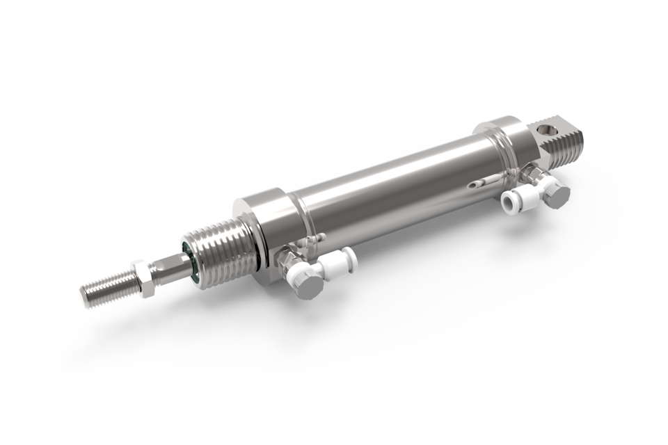 Air Cylinder 25 x 50 INOX 3D CAD Model Library GrabCAD