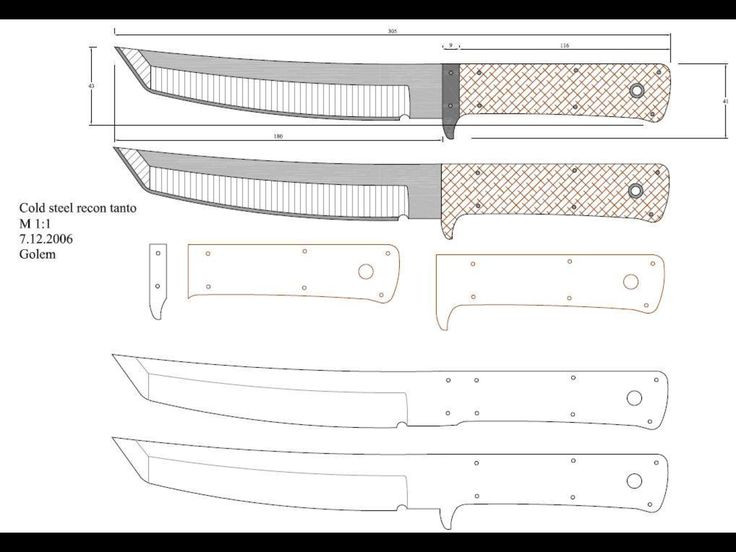Knife Templates To Print Printable Knife Template Knife Template 