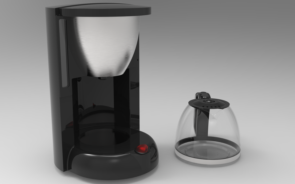 Coffee Maker 3D CAD Model Library GrabCAD