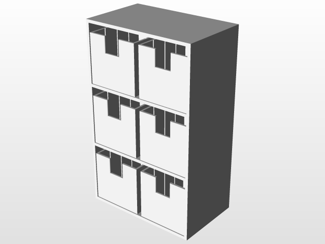 Simple Component Storage Drawers 3d Cad Model Library Grabcad