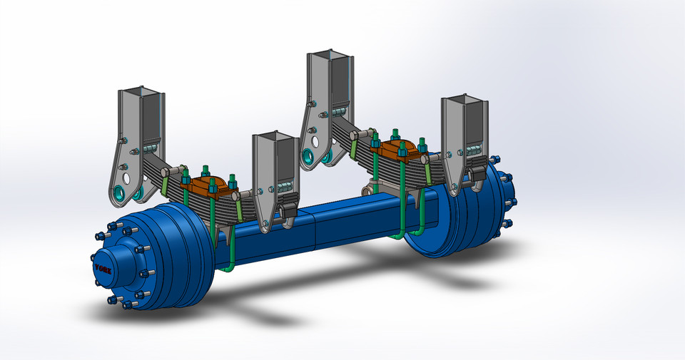 York Axle Suspension Assembly 3D CAD Model Library GrabCAD
