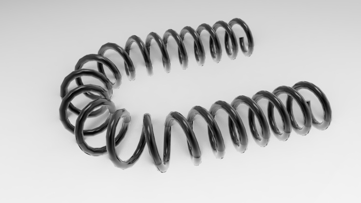 Semicircular Spring with Elongated Ends