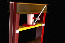 Structural Channel Hydraulic Press with Hydraulic Bottle Jack