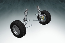Double A Arm Suspension And Disc Brake With Wheel Assembly