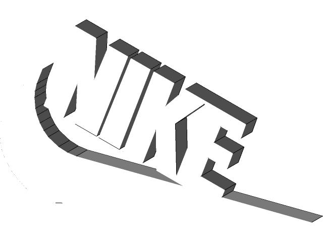 nike logo 3d