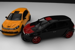 VW Golf mk6 with racing body kit