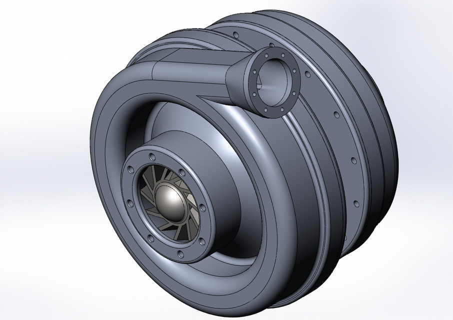 Turbocharger 3D CAD Model Library GrabCAD
