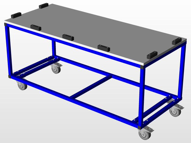 teable for transportation storage and repair of cycle test equipment