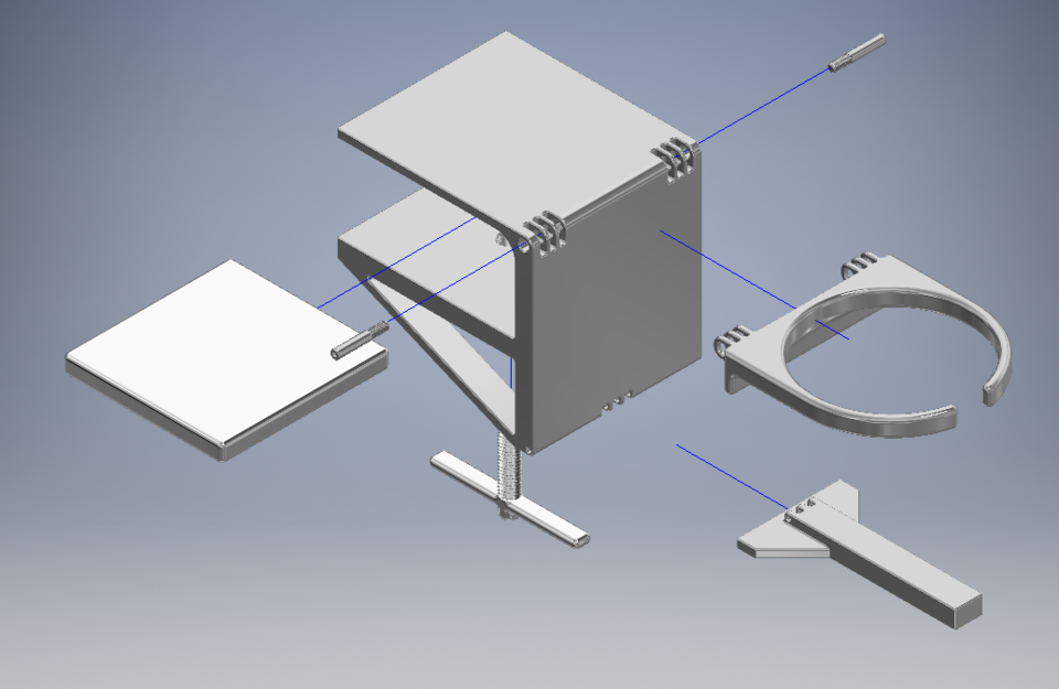 Redesigned Desk Cup Holder 3D CAD Model Library GrabCAD