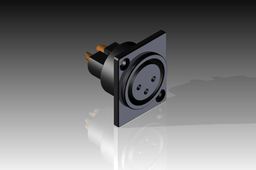 3 Pole Chassis Connector - NEUTRIK NC3FD-LX