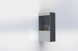 Glass exhibition cabinet