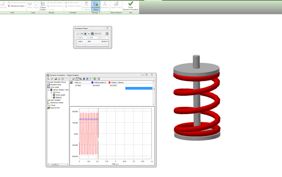 Dynamic Simulation Spring