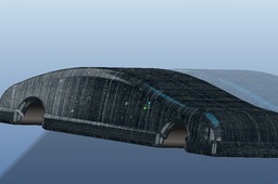 Body of a car using Swept Blend command in ProE