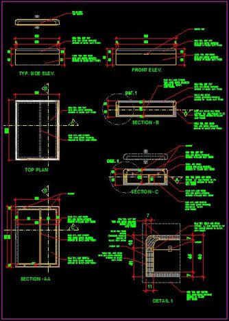 Sample 2D CAD drawing