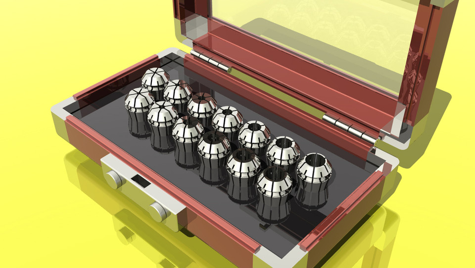 ER11 Spring Collet Set 3D CAD Model Library GrabCAD