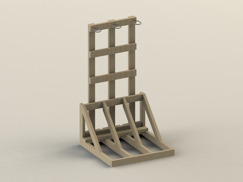 Vertical Bike Rack 3D CAD Model Library GrabCAD