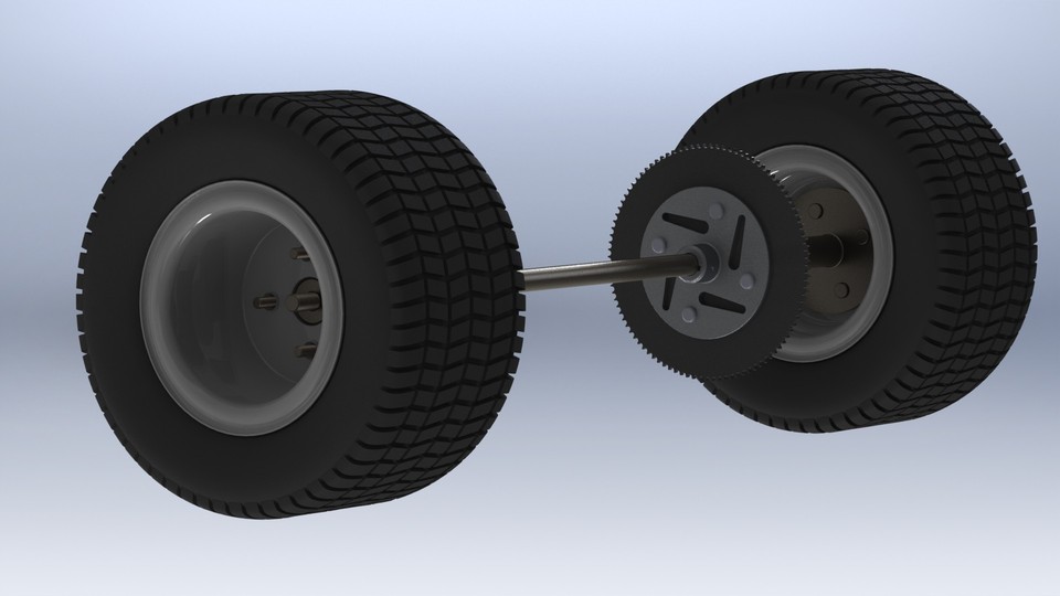 Go_Kart_Live_Axle_Assy 3D CAD Model Library GrabCAD