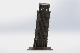 The Leaning Tower of Pisa sheet metal puzzle, 3d model, puzzle, sheet metal., metalcraft, metalcraftdesign