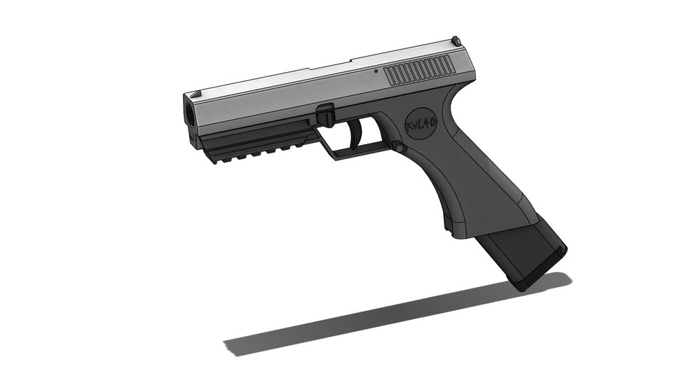Airsoft gun PK100 3D CAD Model Library GrabCAD